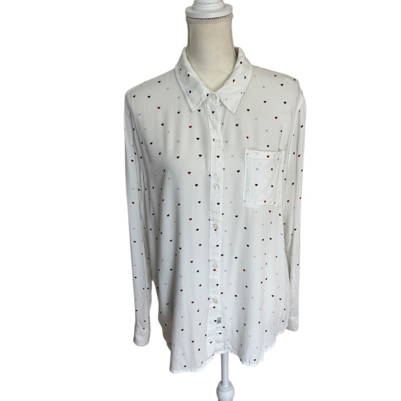 Rails Rocsi Multi Hearts Button Down Shirt - Picture 2 of 13
